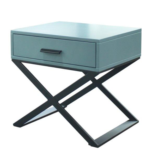 Modern style designer bedside table made of real wooden with a sliding drawer