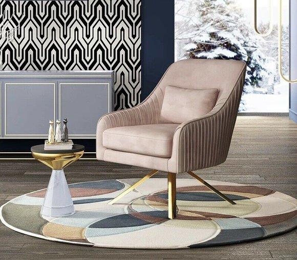 Design Armchair Metal Lounge Group 4x Set New Chairs Relax Set Club Chair