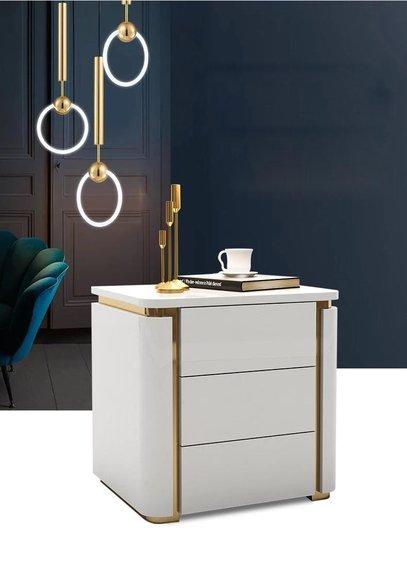 Night Table Console Side Sleeping Room Metal Gloss Tables Consoles Designer