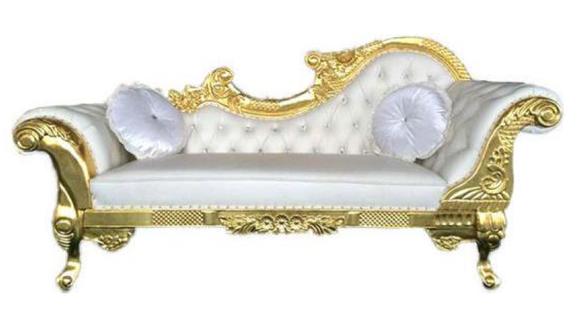 Noble Chesterfield Recamiere Antique Style Chaise Longue Sofa Recliner New