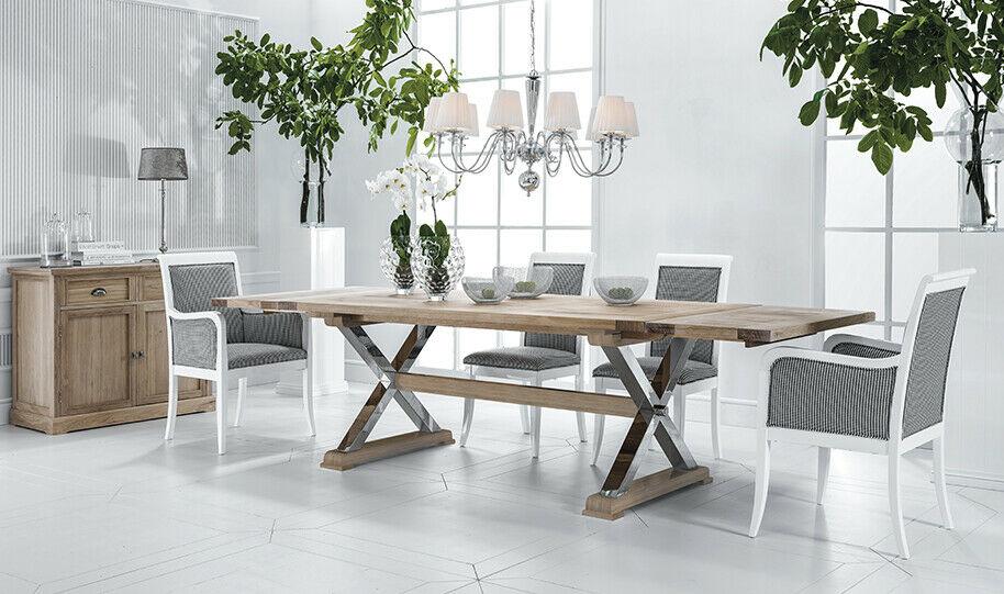 Modern style made of real solid wooden rectangular extendable dining table