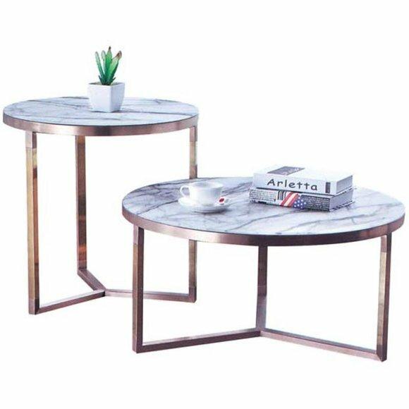 Designer Couch Table Round Tables Round Sofa Metal Glass Side Table Living Room New