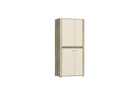 Modern style designer wardrobe 90cm made of MDF/chipboard with 2-swing doors & handles