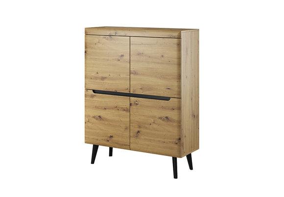 XXL massive sideboard with 4-swing doors in modern style made of real MDF