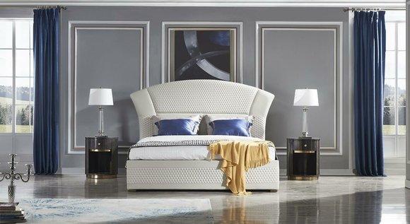 High quality bedroom set Italian designer furniture 3 pieces. bedside table bed