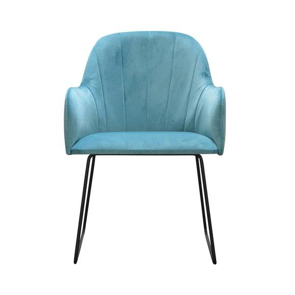 Modern Armchairs Group 8 Chairs Set Set Turquoise Upholstery Armrest Design