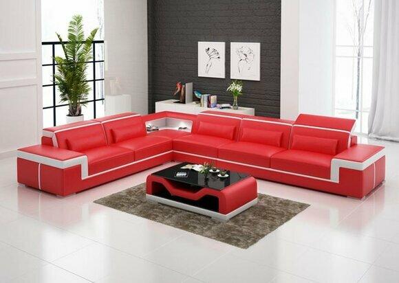 Designer Sofa Couch Corner Sofa Upholstery Set Living Landscape L Shape Leather Sofa New