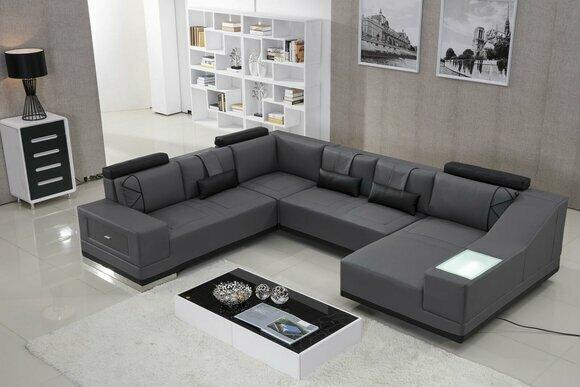 Corner Sofa Leather Sofa Big XXL U Shape Living Landscape Sofa Couch Set Designer