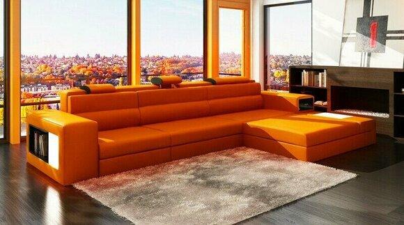 Designer Sofa Couch Corner Sofa With Stool Upholstery Living Room Landscape L Shape