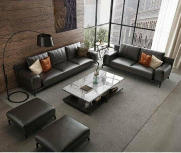 Italian luxury furniture sofa set 3 + 2 + stool furniture couch sofa 3 pieces. group