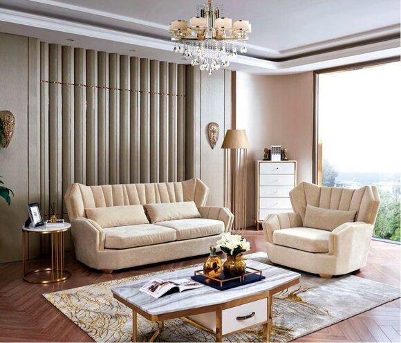 Complete sofa set 3 + 1 seater designer set living area new