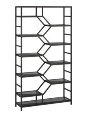 Metal Shelf Partition Designer Luxury Shelves Loft Style Cabinet Black Set New