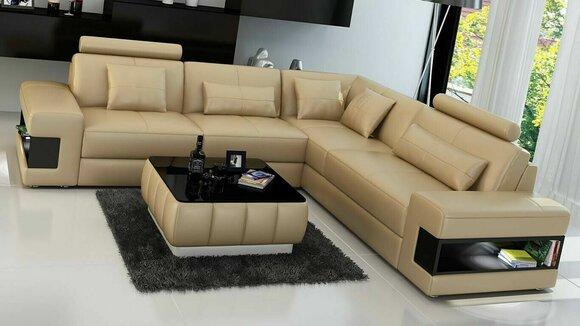 Corner Sofa L Shape Sofa Couch Upholstery Corner Sofas Living Landscape Leather Sofa Furniture Leather