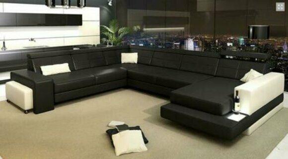 Designer Living Landscape U-Form Couch Corner Sofa Upholstery Set Corner Set Sofa