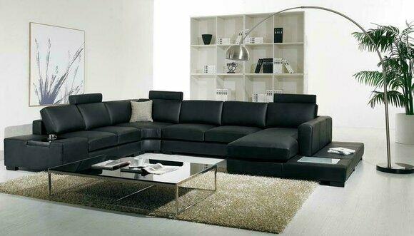 Leather Sofa Designer Sofa U Shape Living Landscape Couch Upholstery Corner Sofa Set New