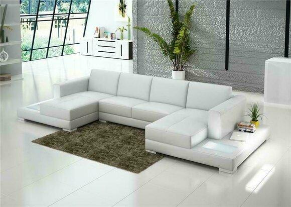 Living Room Seating Furniture Couch Set Leather Sofa Cushion Corner Sofa U Shape Sofa