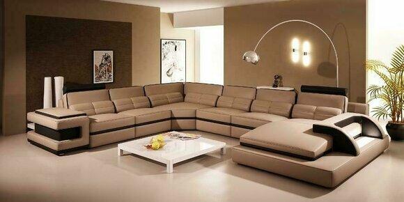 Designer Living Landscape U-Form Couch Corner Sofa Upholstery Set Corner Sofa