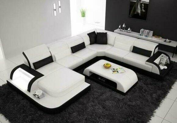 Living Landscape Extra Luxury Class Corner Sofa Couch - Corner Sets Leather Sofa Sofa