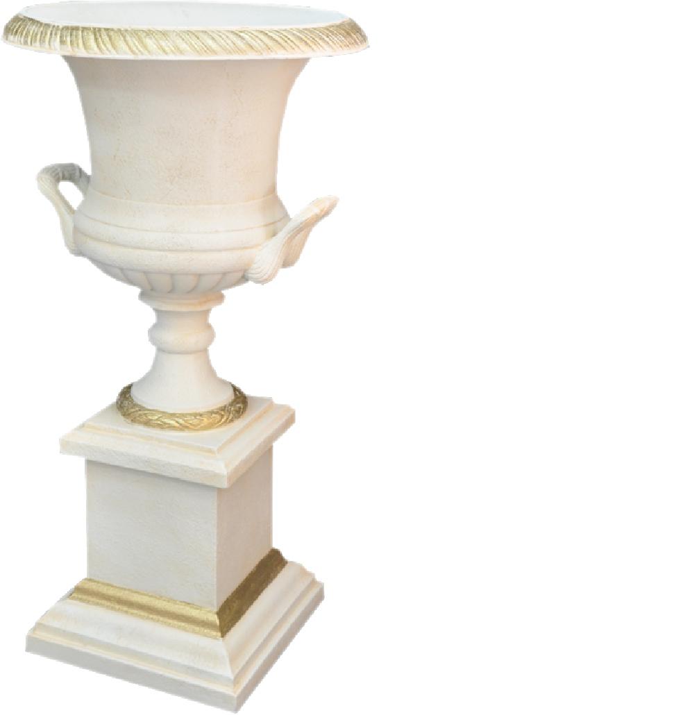 Decorative goblet vase in antique style made of acrylic material 119,5cm height
