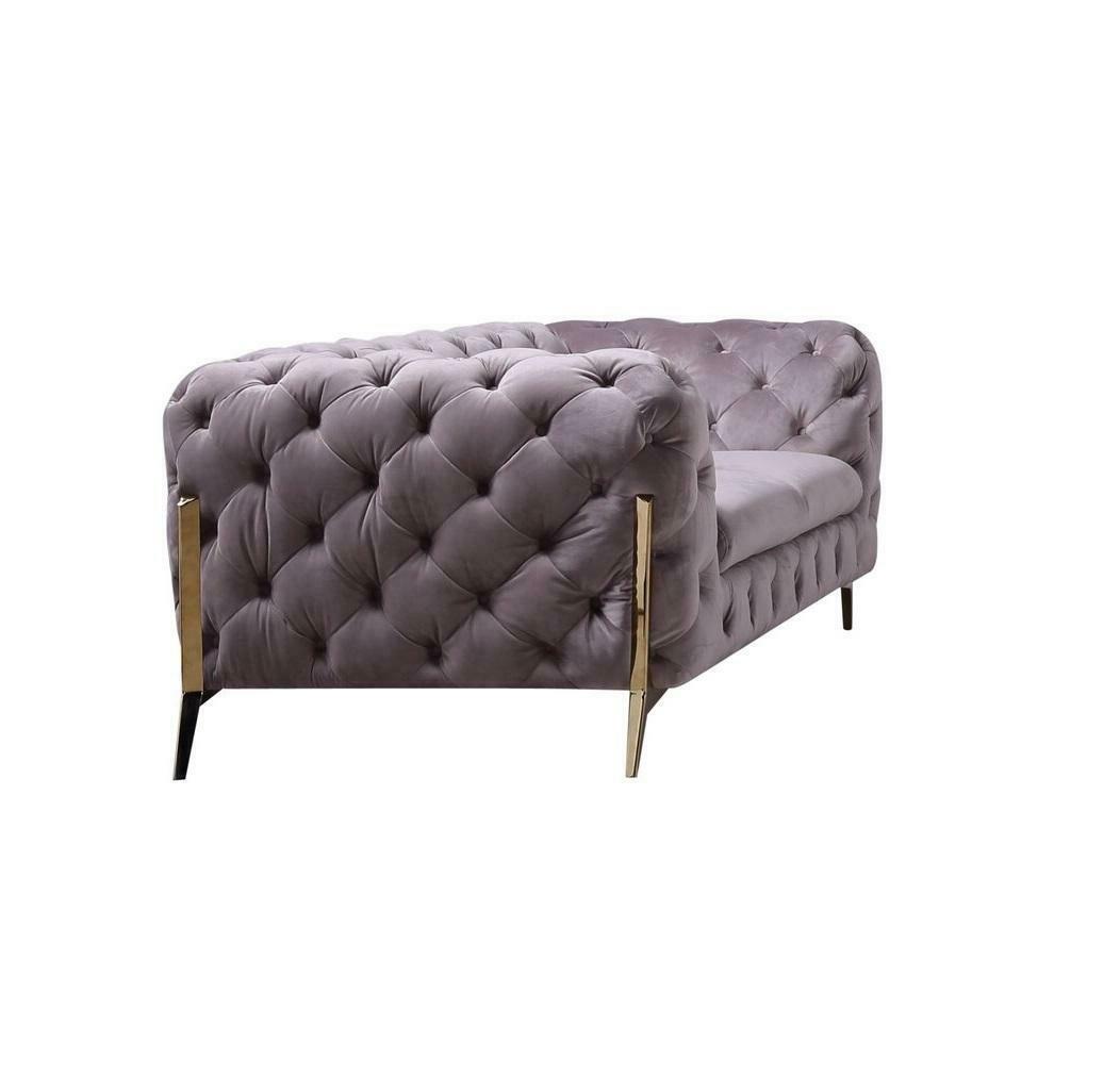 Design Chesterfield Sofa 2 Seater Couch Upholstery Textile Sofas Velvet New Two Seater