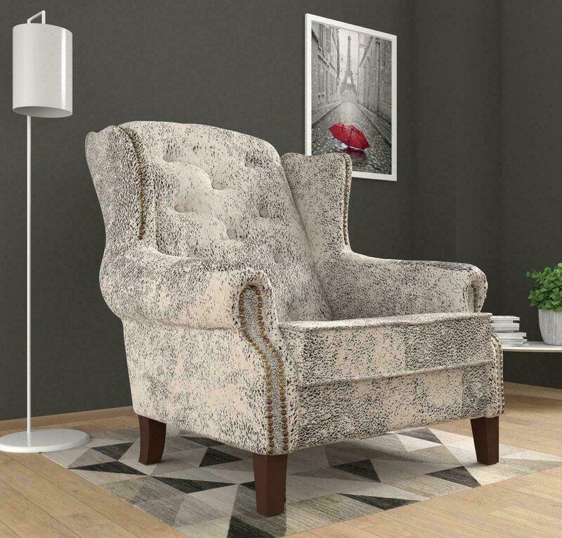 Wing Chair Lounge Chair Cocktail Chair Bar Armchair Leather Sofa Design Club Chair