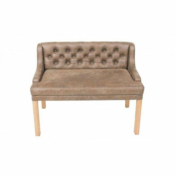 Chesterfield Bench Textile Seat Benches Restaurant Fabric Shop Sofa Leather Couch New