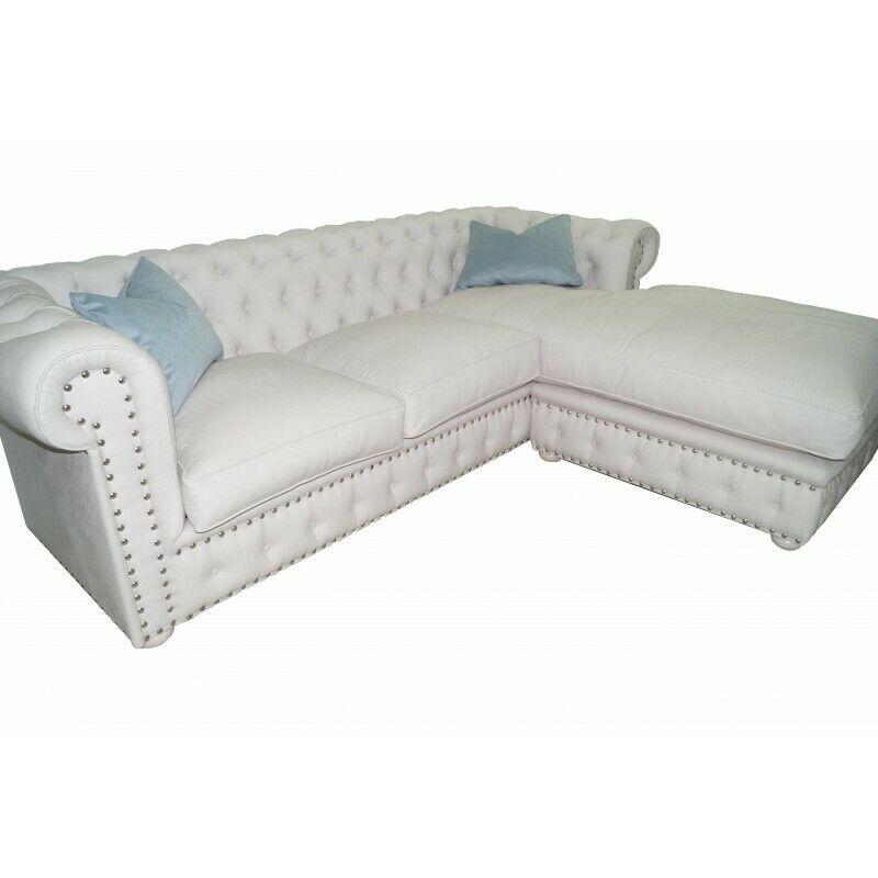 Sofa Velvet Corner Sofa Chesterfield Textile Fabric Corner Couch Upholstery Couch Corner Set