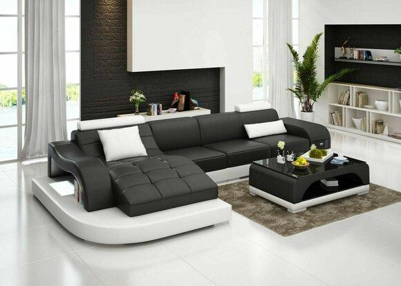 Corner Sofa Leather Sofa Couch Upholstery Corner Seat Living Room Set L Shape Sofas