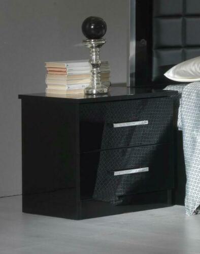 Modern style made of real wooden bedroom gloss bedside table with 2-sliding drawers