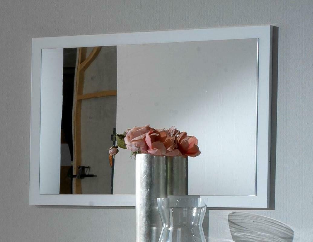 Modern style made of real wooden gloss frame white rectangular wall mirror 90x60cm size xxl