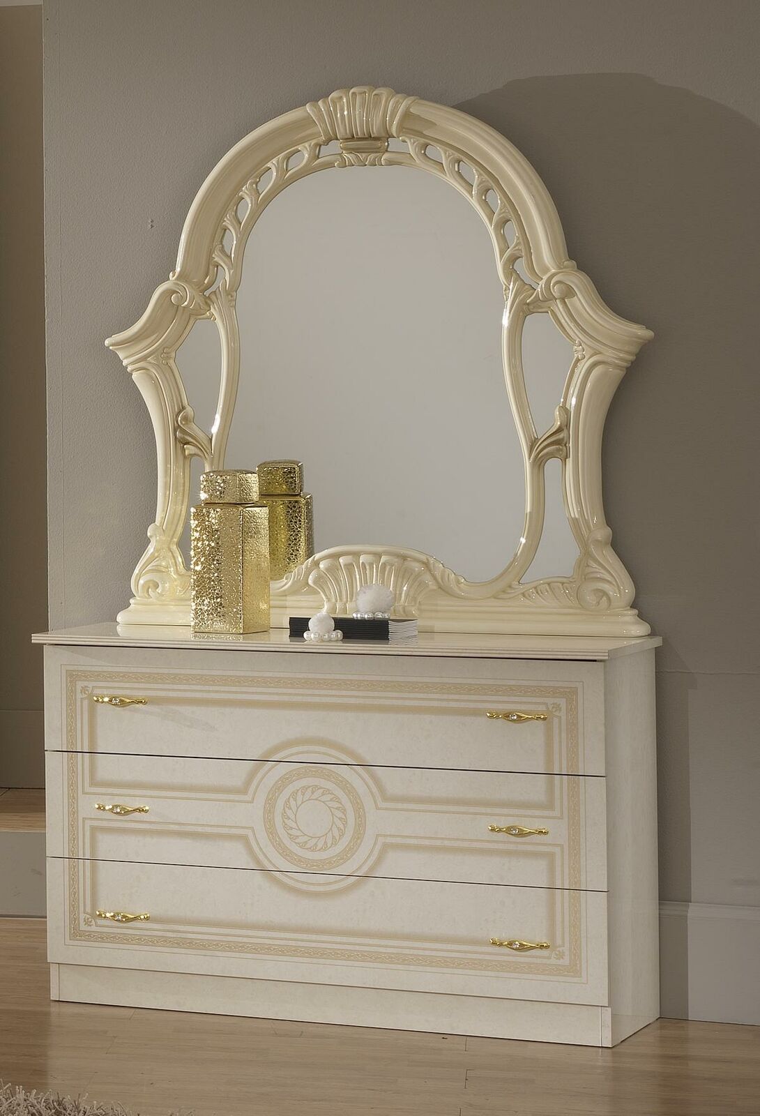 Console Table Chest of Drawers with Mirror Luxury Furniture Set Console 2pcs Made in Italy