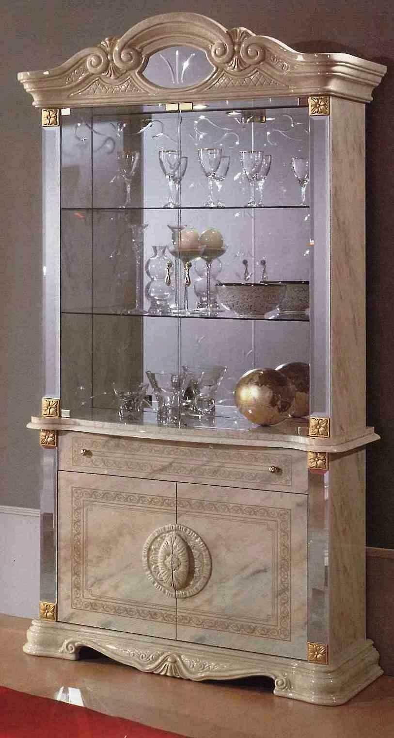 Rococo style made of real wooden dining room showcase/cupboard italian furniture