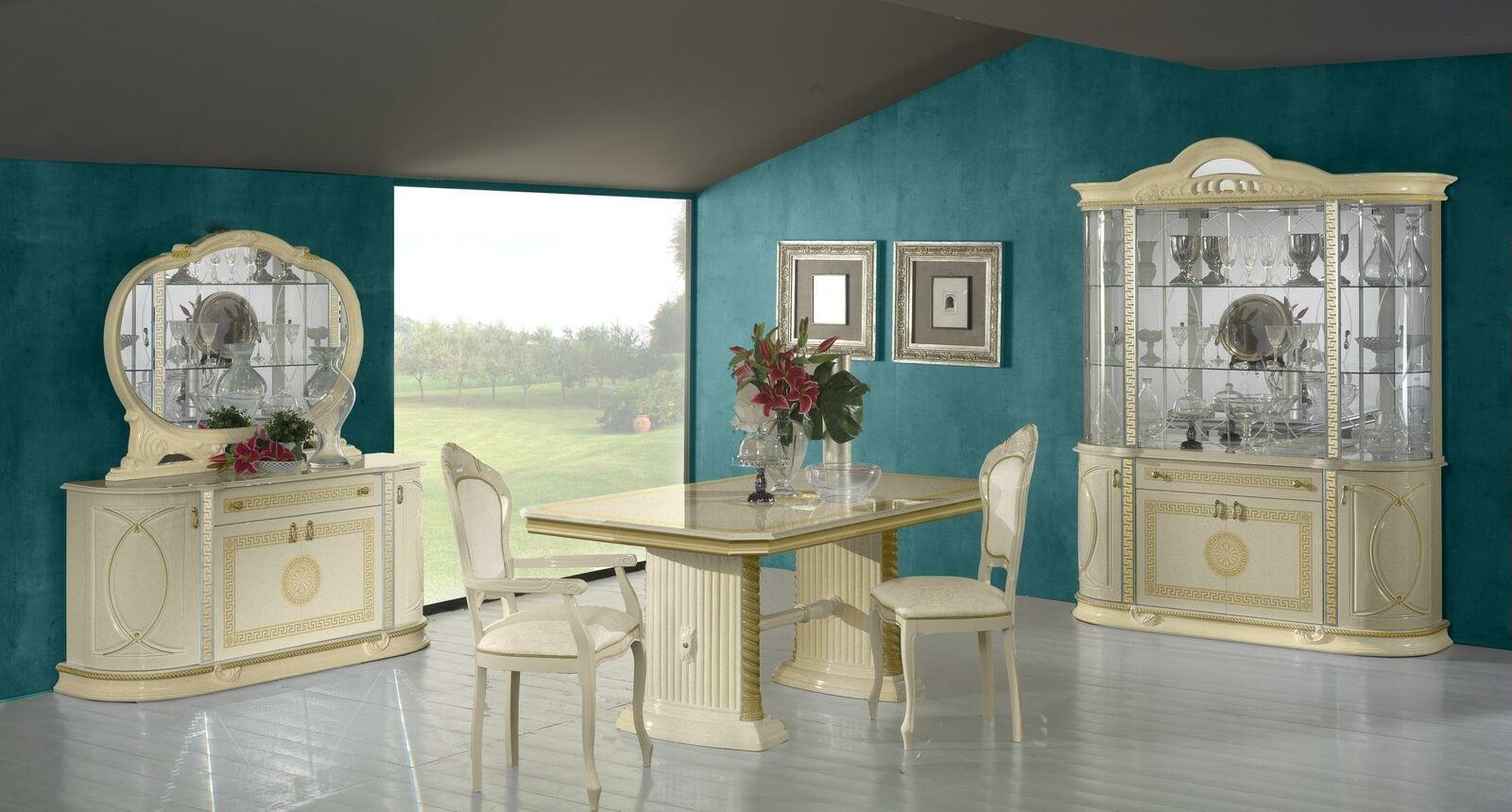 Dining Room Set Display Cabinet Dining Table Set Table Group 4pcs Set Complete Baroque