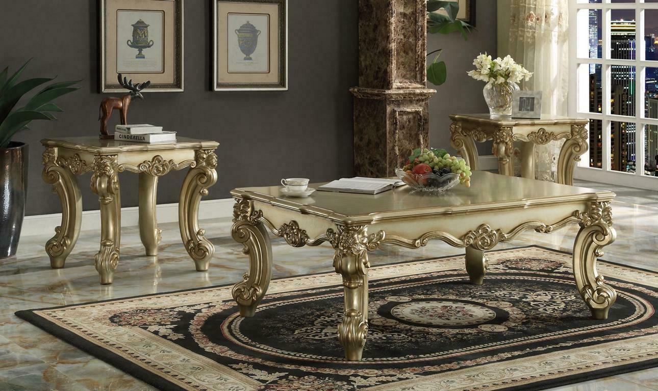 Noble Design Coffee Table Side Table Sofa Living Room Table Baroque Rococo New