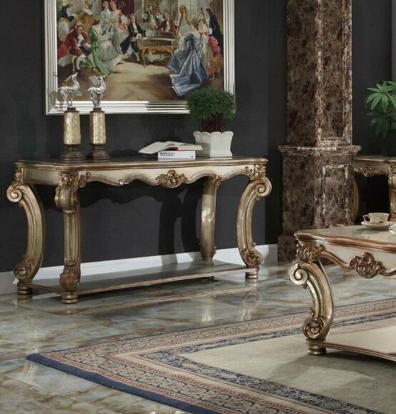 Baroque Console Table Sideboard Wall Table Floorboard Table Classic Wood 143cm new