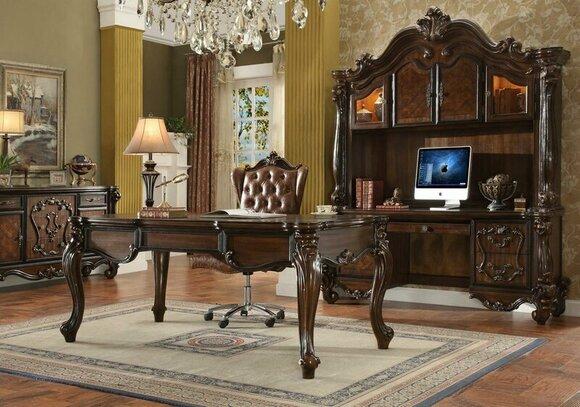 Office Set Desk Executive Chair Complete Office Baroque Rococo 2pcs Set Set