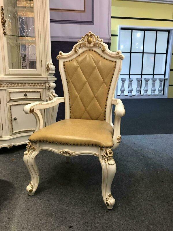 Baroque style made of real wooden 1x-armchairs wof seats