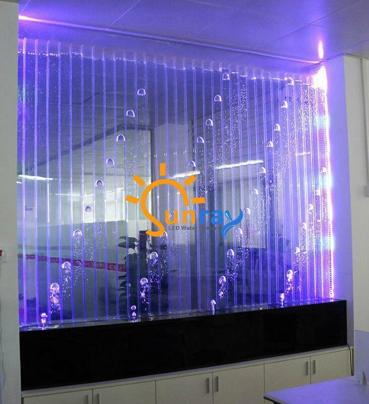 Modern partition wall water walls LED water wall illuminated wall columns 200x200cm