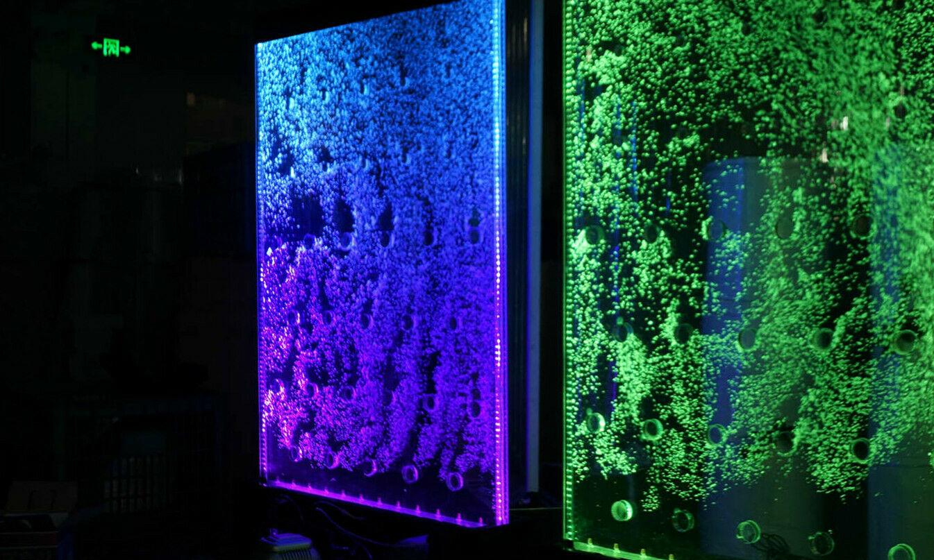 Decorative luxury wall water partition in modern style with RGB colour changing LED 120x200 size