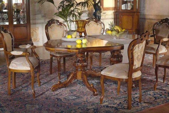 Classic Luxury Table Wood Tables Baroque Rococo Antique Style Dining Living Room