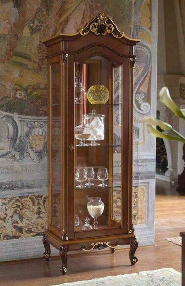 Classy Display Cabinet Antique Style Baroque Rococo Classic Living Room Glass Cabinet Baroque