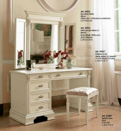 Dressing Table Mirror Stool Complete Set Dresser Bedroom New 3pcs Console