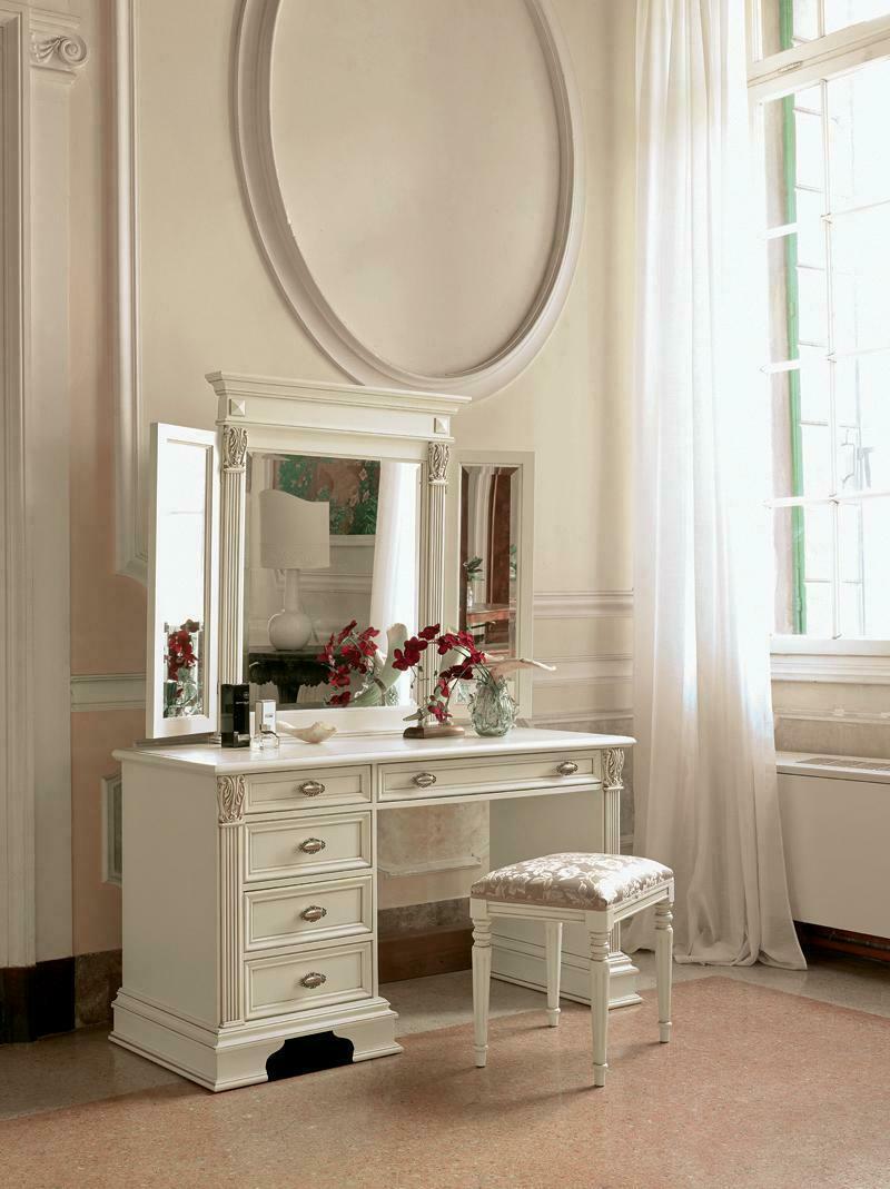 Dressing Table Mirror Stool Complete Set Dresser Bedroom New 3pcs Console