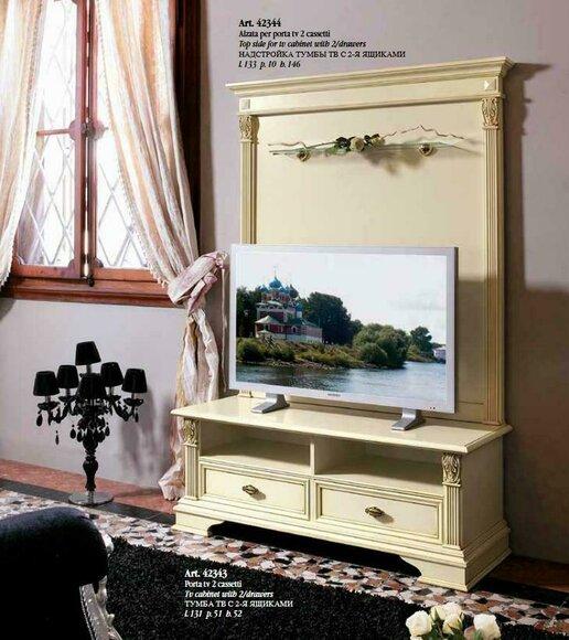 TV cabinet tv wall side board rtv low italian furniture antique style wood