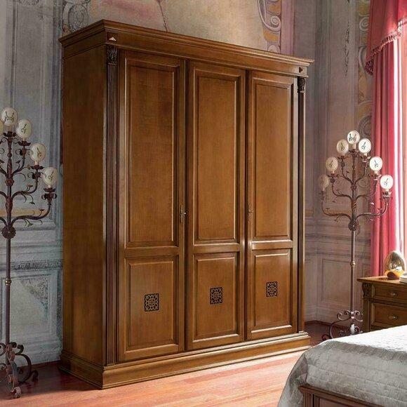 Wardrobe bedroom Real wood cabinet antique style baroque rococo cabinets new