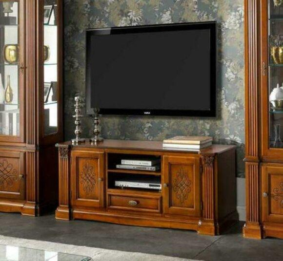 Living room antique style wood chest of drawers rtv cabinet tv italian baroque style furniture