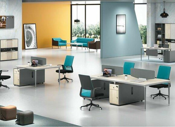 Furniture Furnishings Table Call center 4 workstations Desk Office