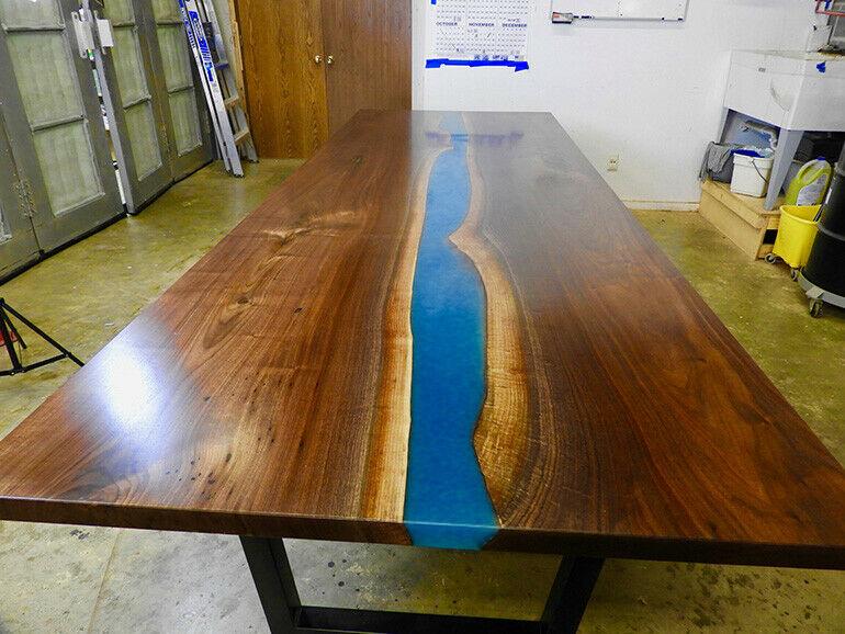 Epoxy Resin Dining Table River Table Solid 240x100 River Table New Real Wood Tables