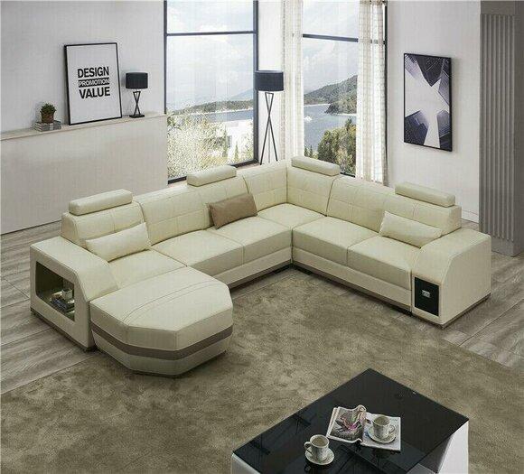 Corner Sofa Leather Sofa Big U Shape Living Landscape Sofa Couch Set Corner Set New