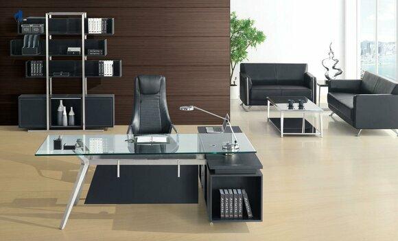 Office furniture set desk + filing cabinet designer wall shelf modern furniture 2-part.